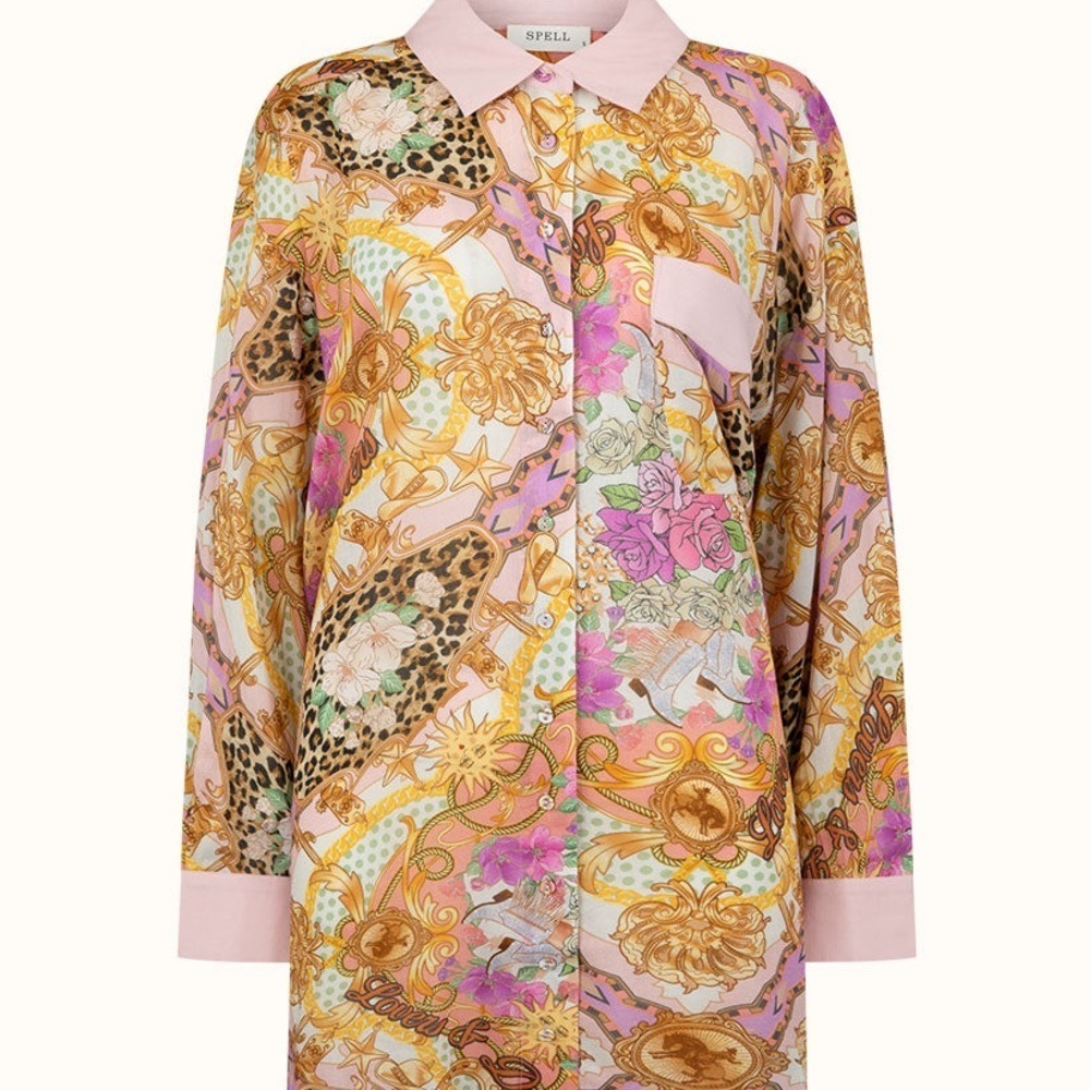 Spell Lovers And Dreamers Xs Dress Multicolor Patterned Shirt